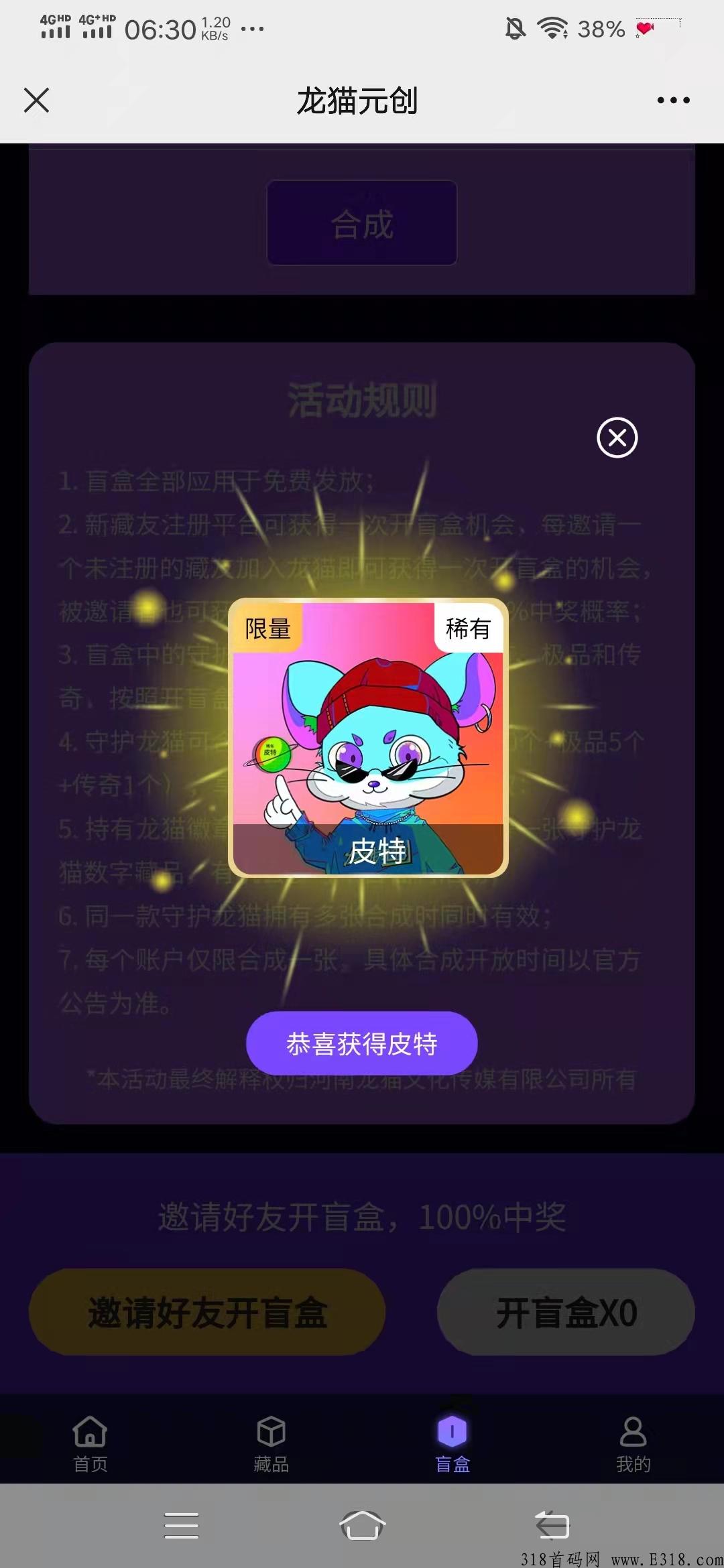 2款注册必nft藏品的最新首码，刚出来的，目前还没二级市场！