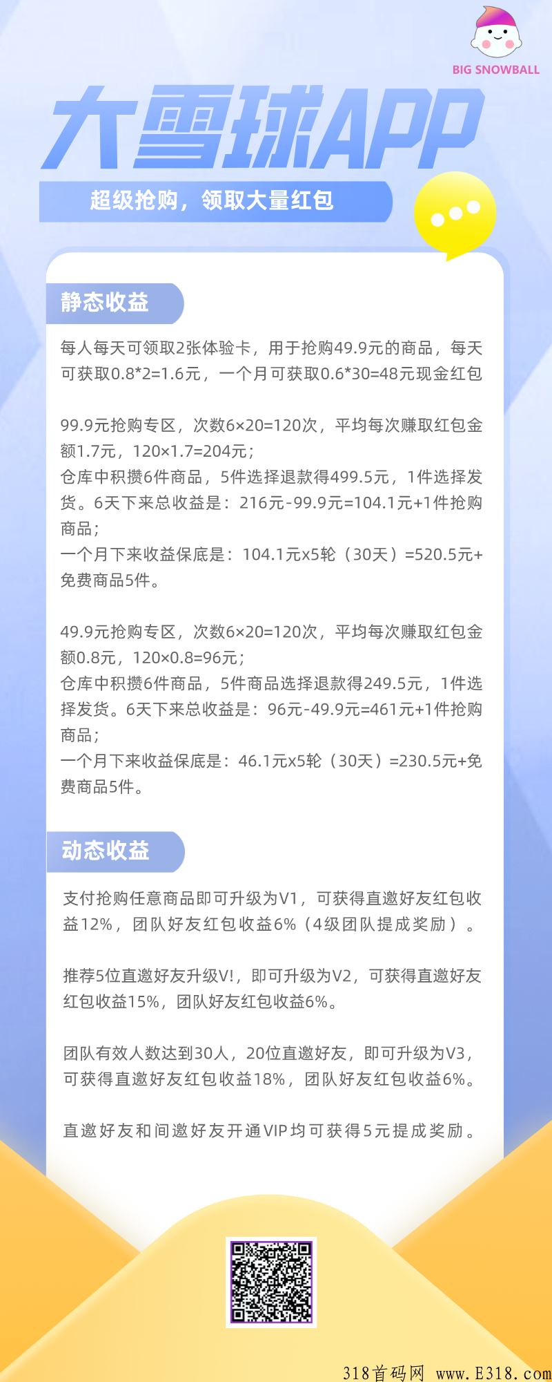 大雪球app，首码零撸项目，超级抢购，大量现金红包，好运抢苹果手机