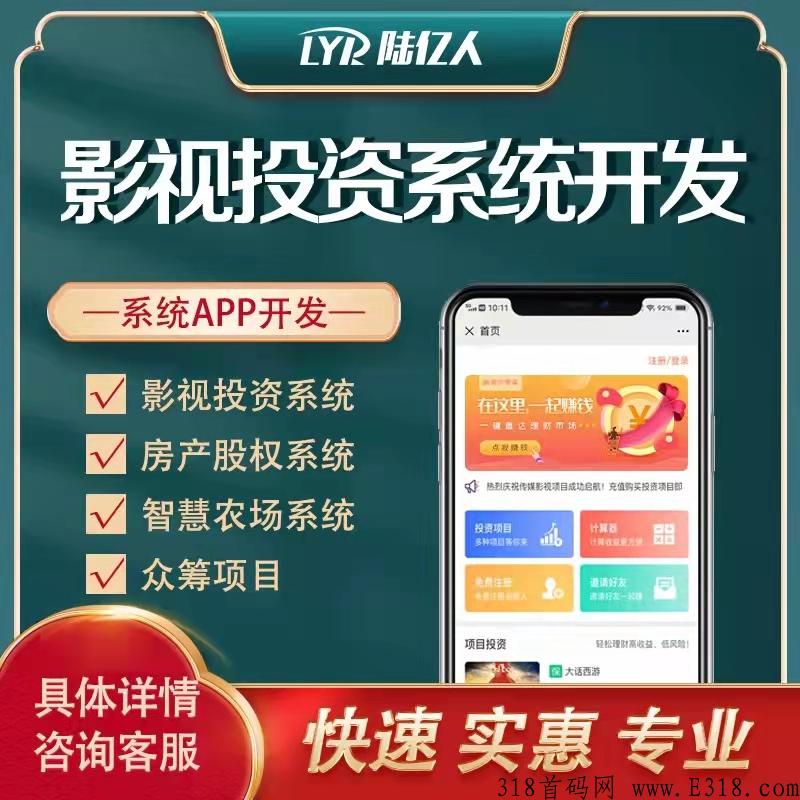 陆亿人网络科技，开发各种项目软件系统，仿盘搭建，10年开发经验