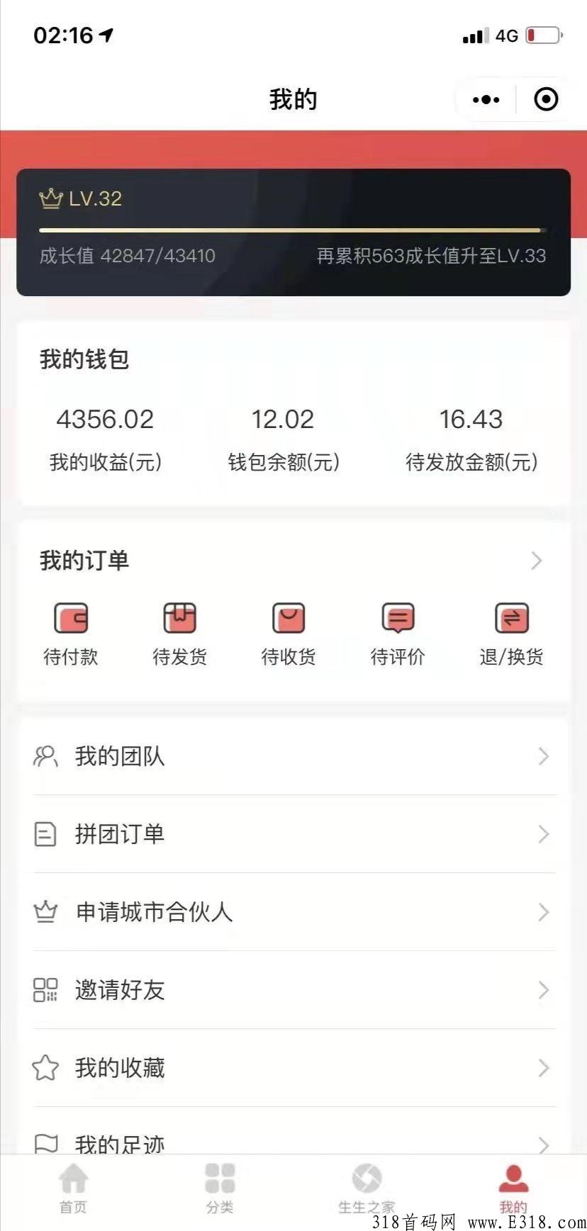 团生生，不推广，平台自动分配，收益团队