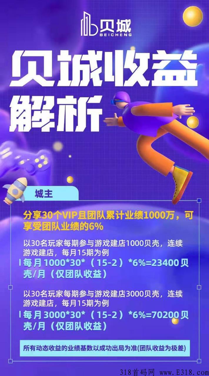 贝城的新项目，长久无泡沫，扶持政策置顶