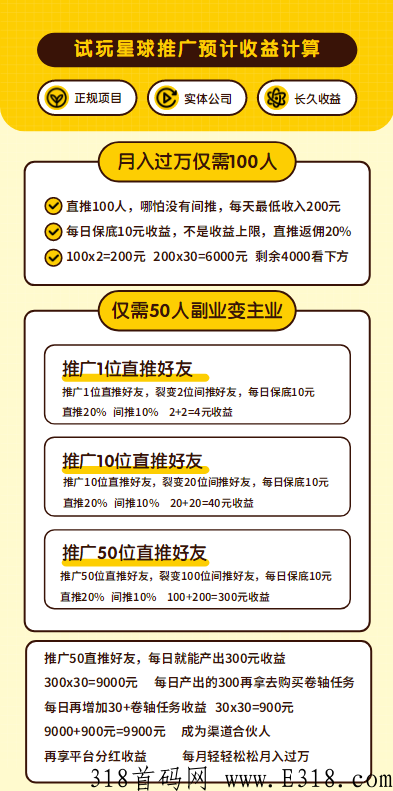 最强0撸 【试玩星球】重磅来袭，三重收益，早上车早吃肉