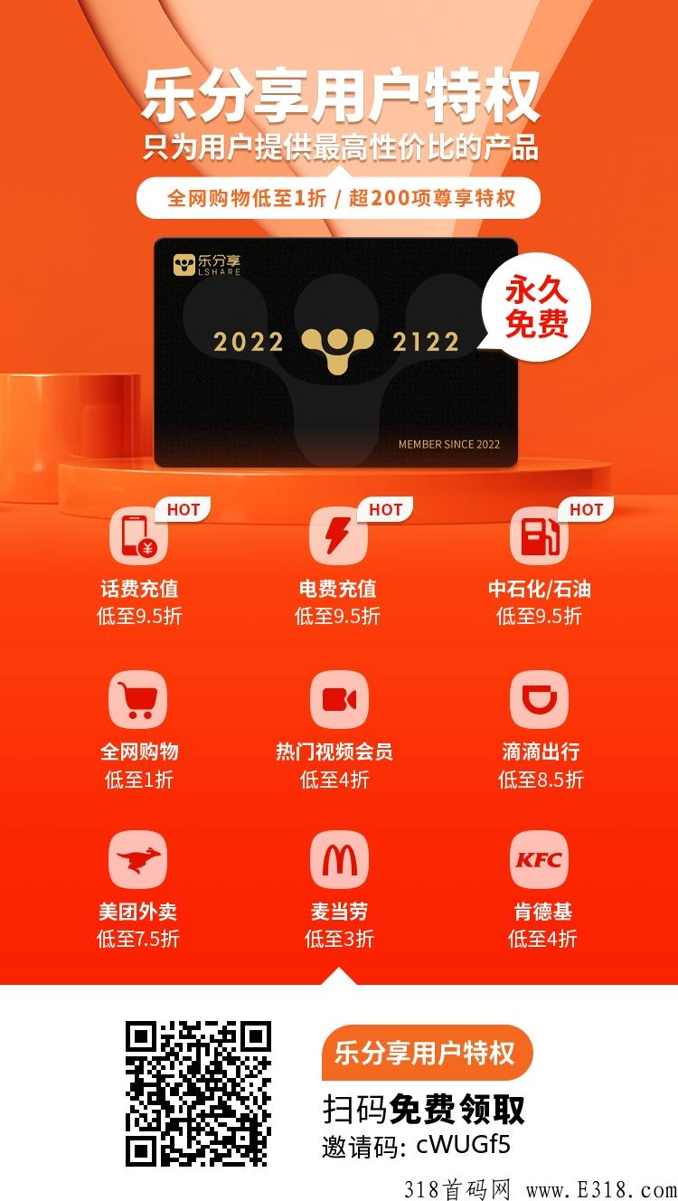 乐分享邀请码首码，一个消费购物平台，能帮助用户既省钱又赚钱