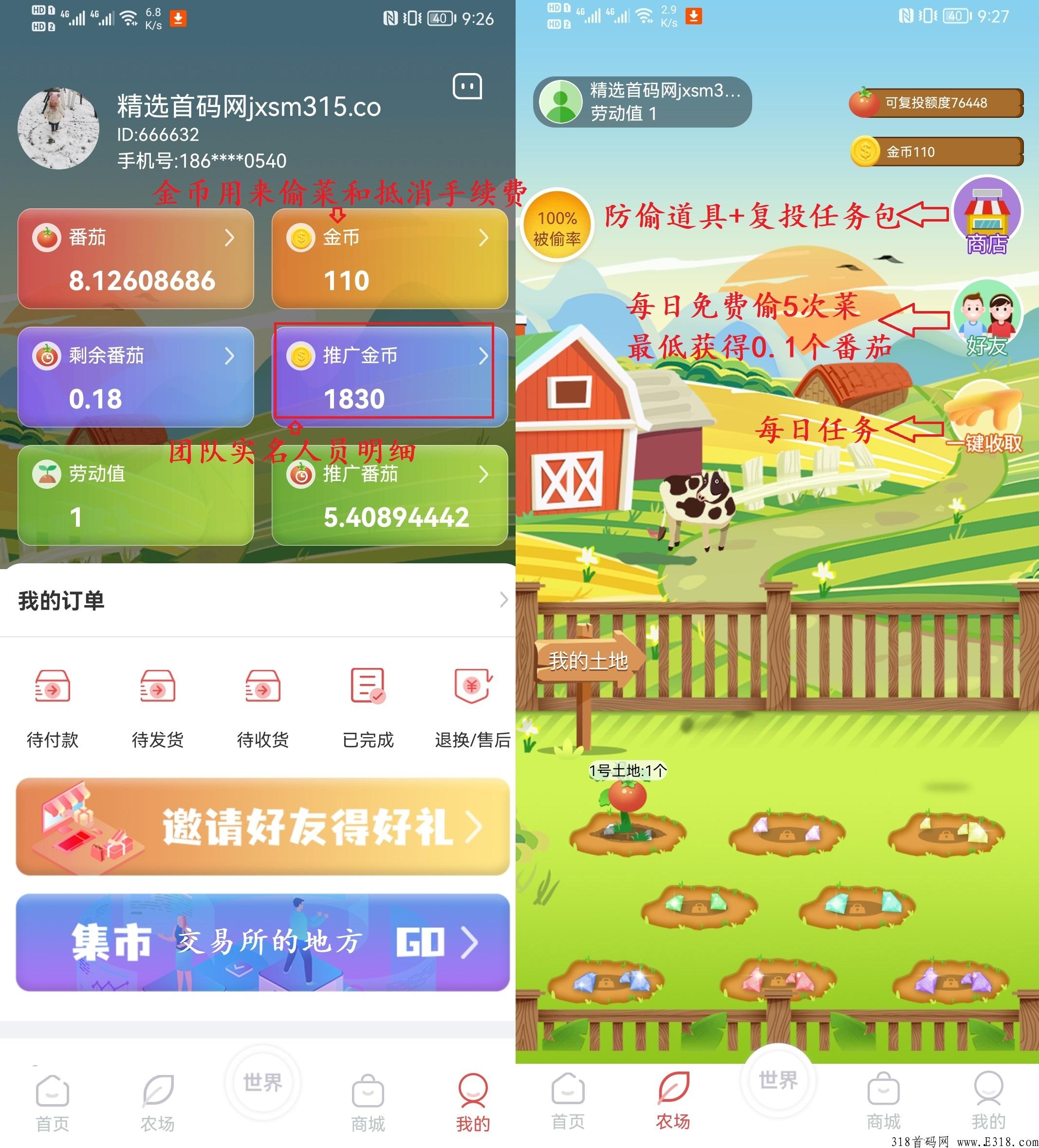 番茄农场，现已开通交易