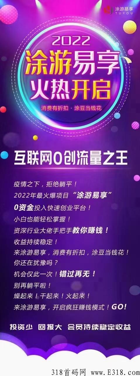 涂游易享，每天六条视频广告任务，系统流畅，交易秒卖