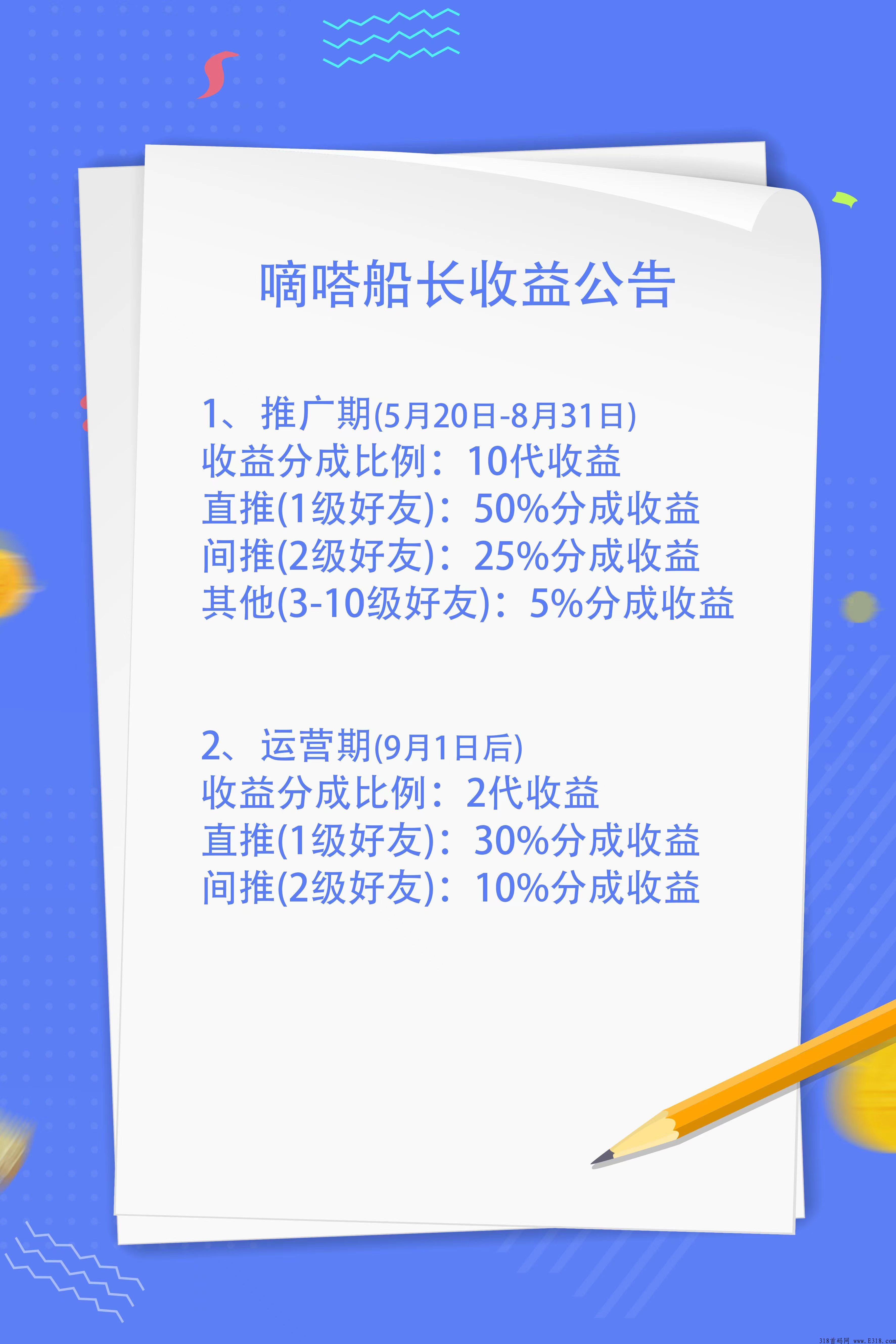 嘀嗒船长首码已出，无认证费，各种新奇有趣的玩法层出不穷