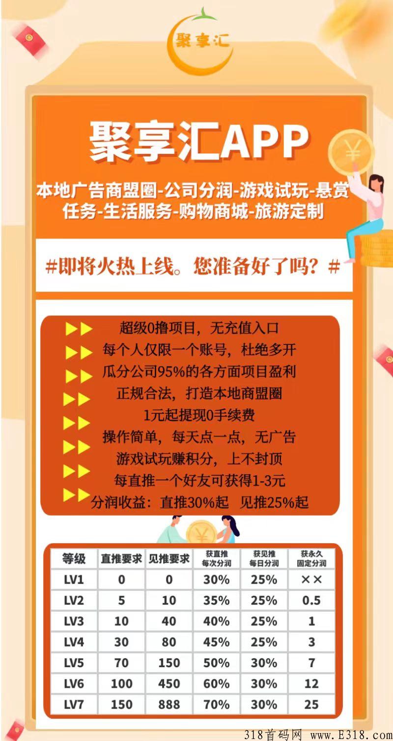 聚享会全网最牛，首码天花板，积分全网包回收