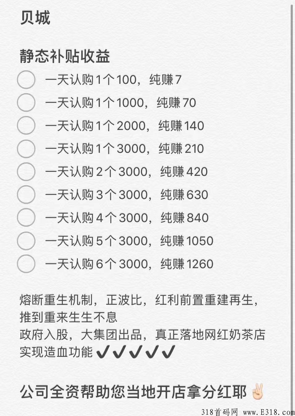 贝城泰山众筹模式首码项目内测上线，CK轻奢荟开心茶坊，最高扶持对接团队长