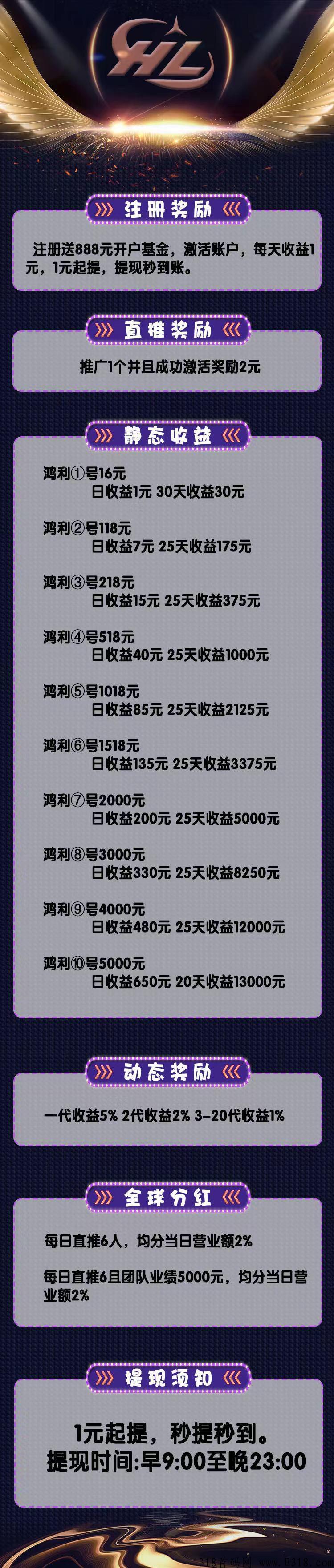 全网首发！鸿利app首码