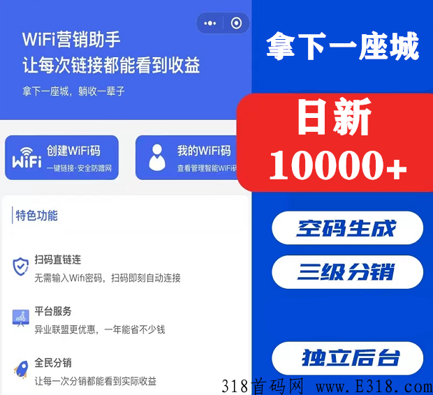 推广一个月，躺赚一辈子，全国空白市场