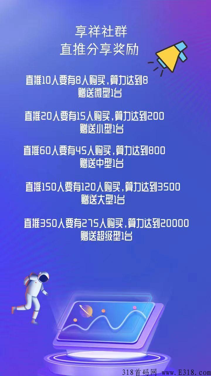 享祥项目首码，价格每天上涨5%，不用认证费，随时可卖