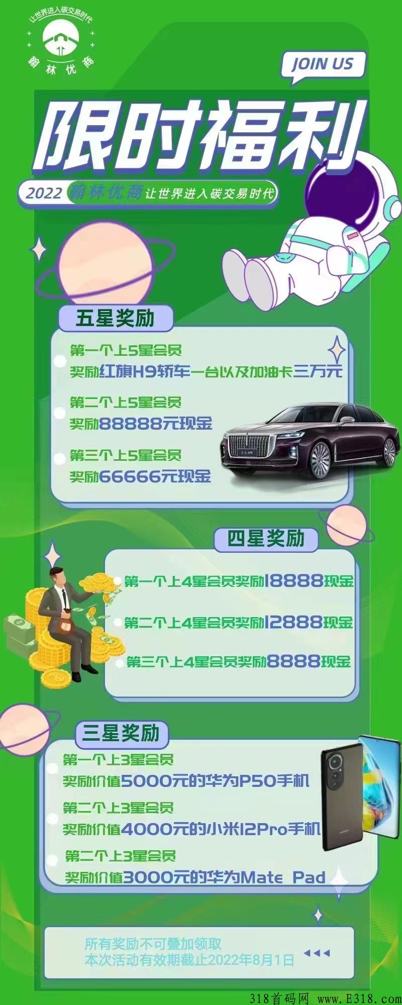 翰林优商首码预热，无限代扶持周结3