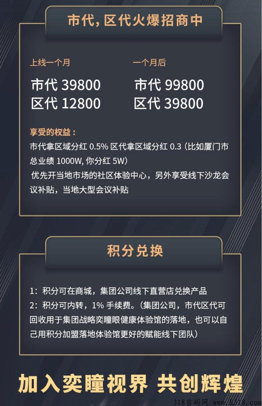奕瞳视界，众筹天花板，对接领导人，高扶持