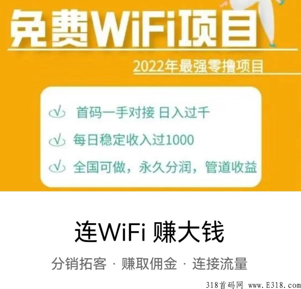 蓝海项目WIFI小程序拓展员招募