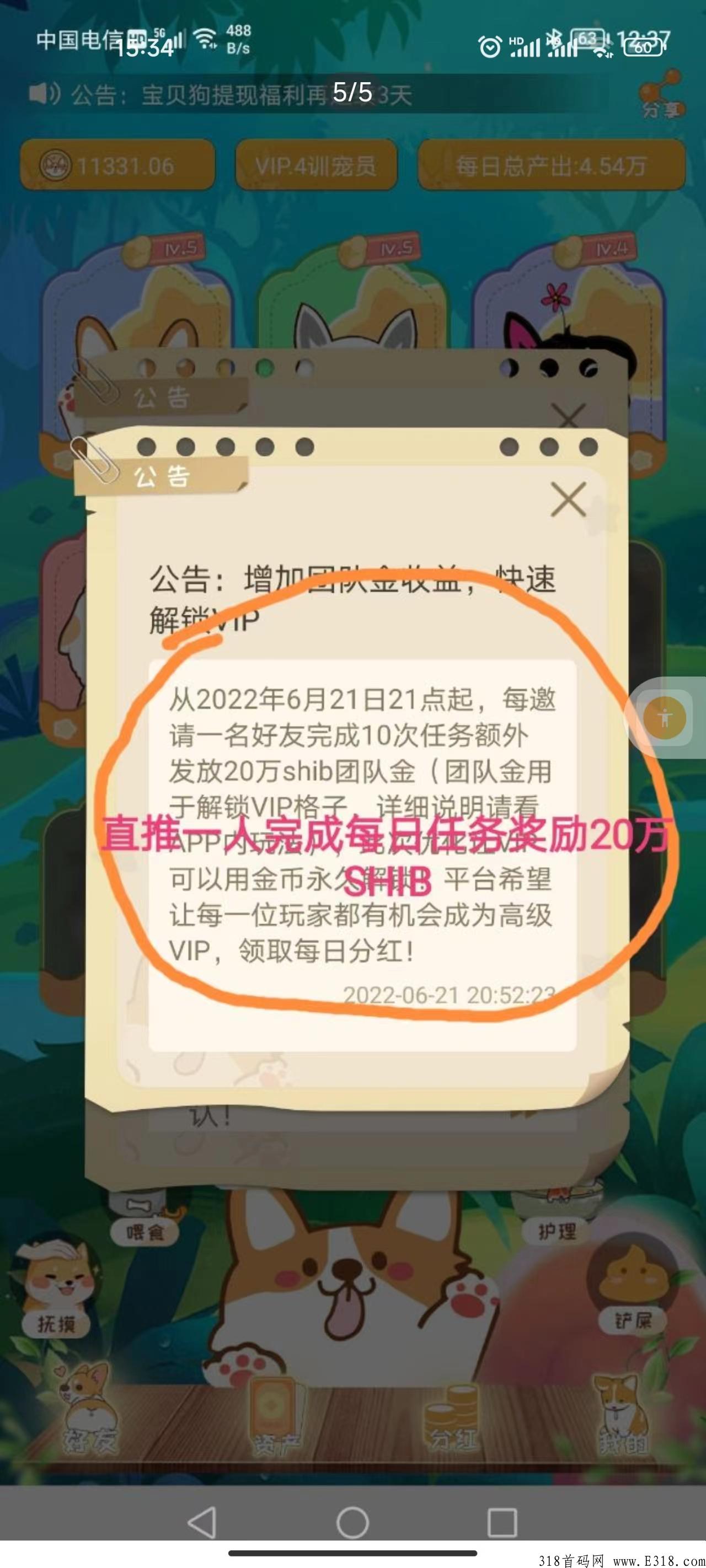 宝贝狗首码项目，简单项目，自动生产离线收益，一键提现欧易或微信