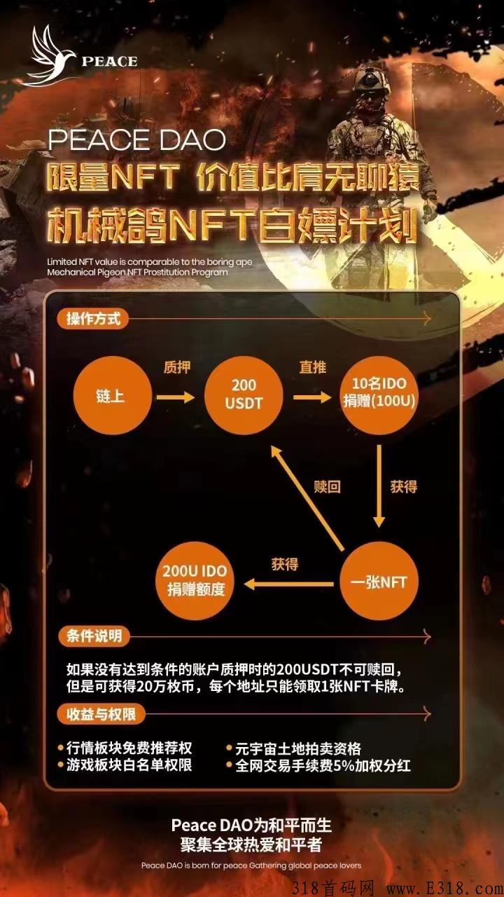 好消息，有一个超级大金狗项目【和平道】即将开启私募