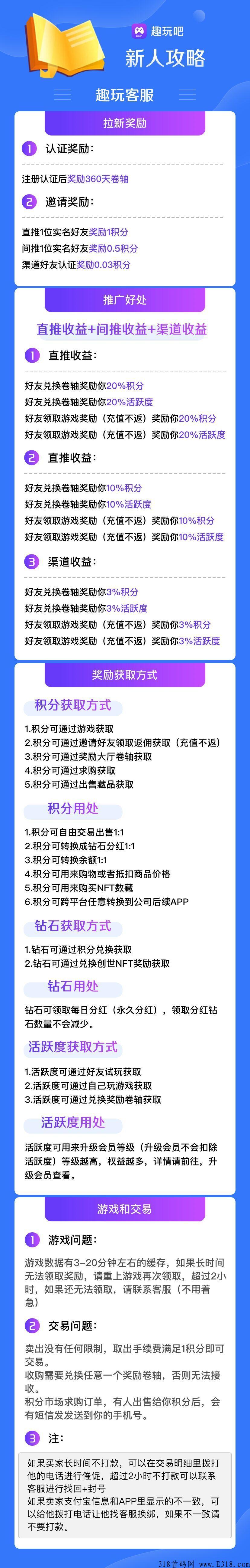 趣玩吧，全新玩法卷轴+NFT，创世每日分奖励，躺赚