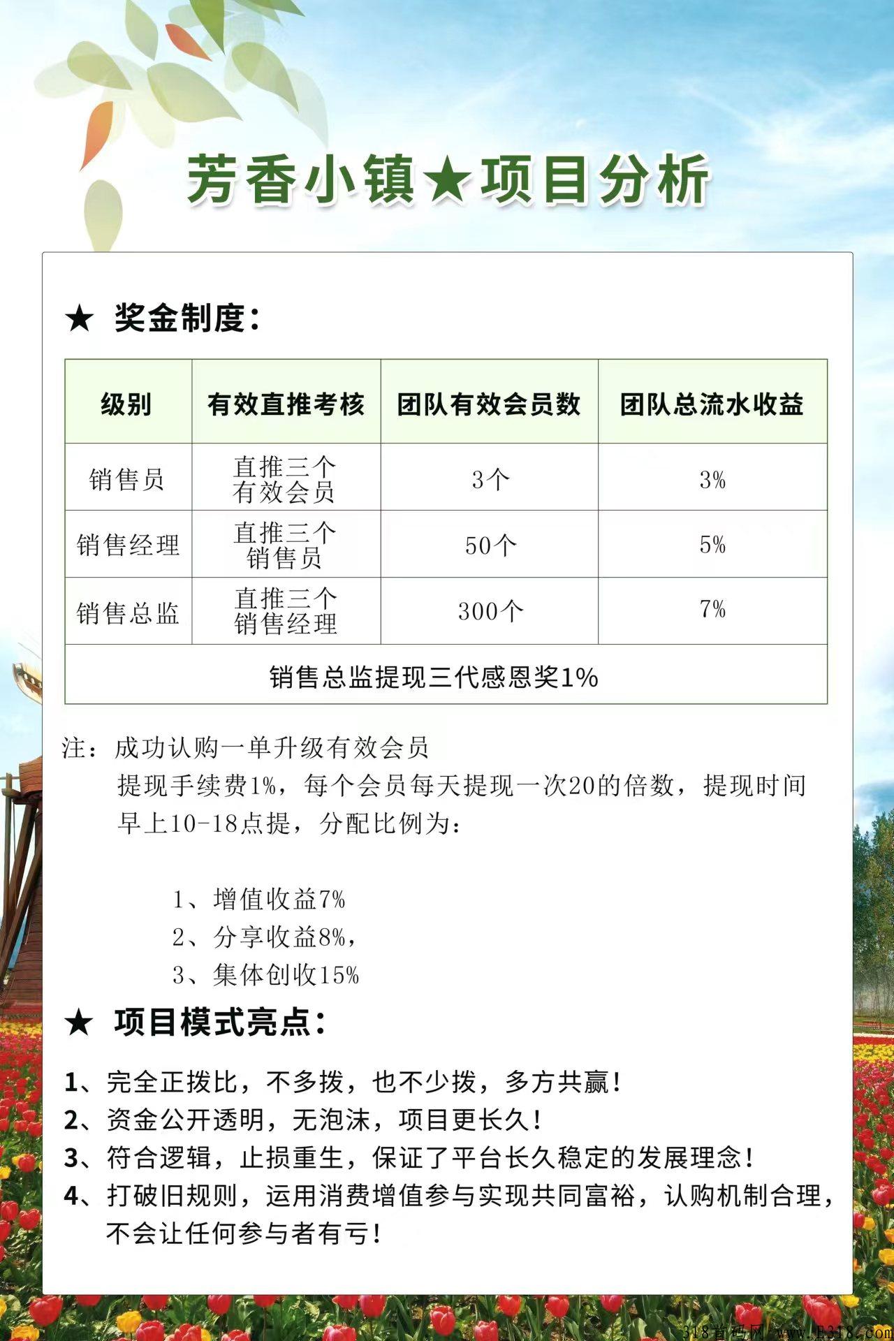 芳香小镇，火爆全网众筹，招募第一批领导人，最高扶持