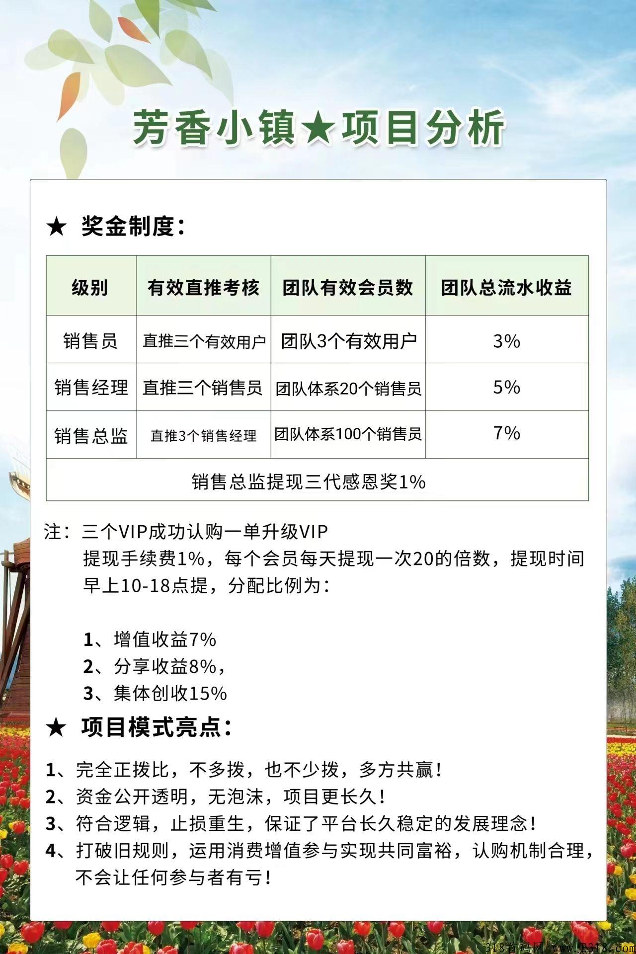 芳香小镇长久项目，政策支持，众筹模式，让你每天都领大奖励