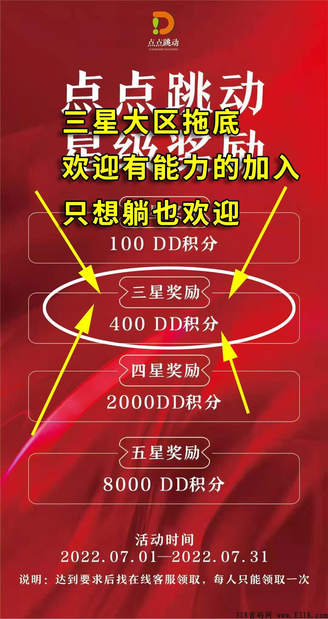 点点跳动，首码排线永久兜底，三星大区拖底