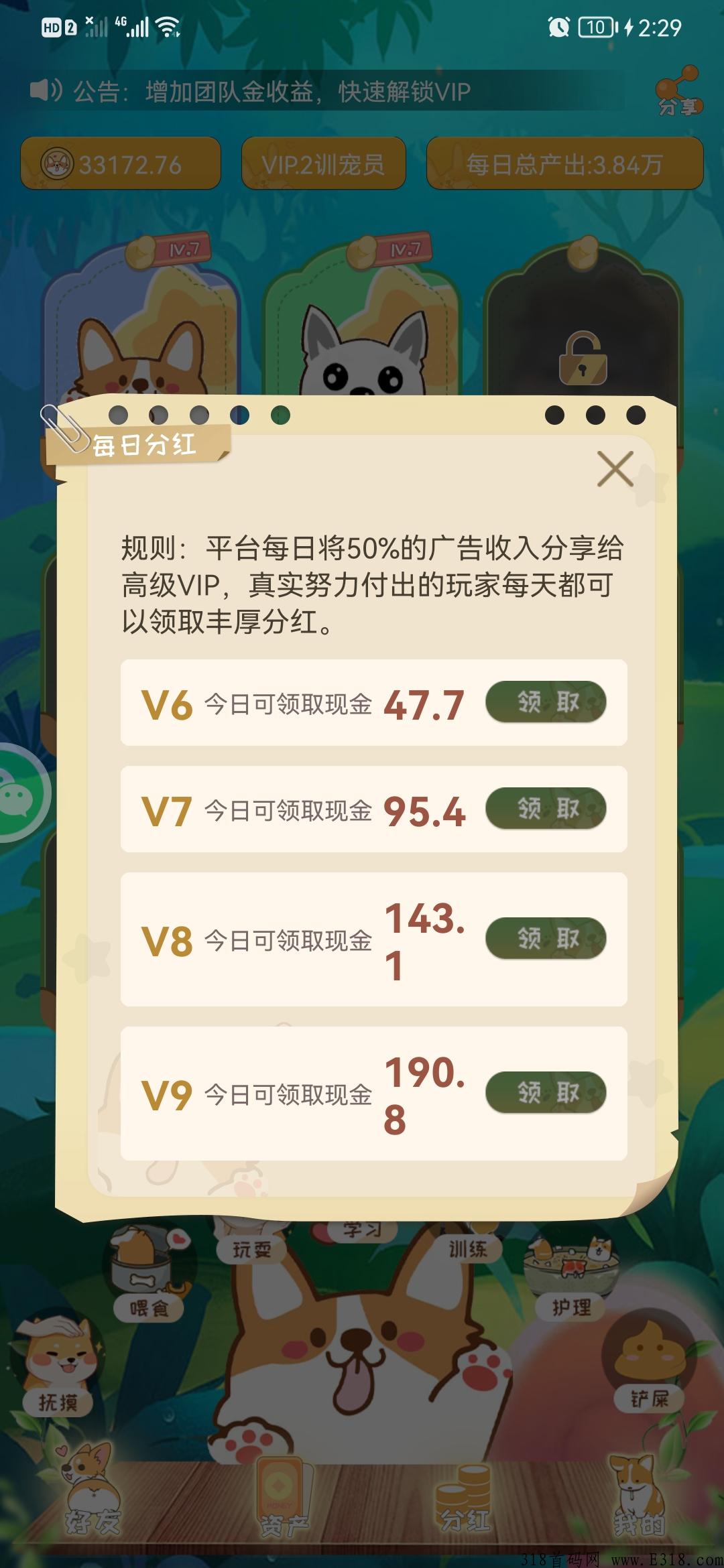 首码宝贝狗，简单易上手，每日7个广告