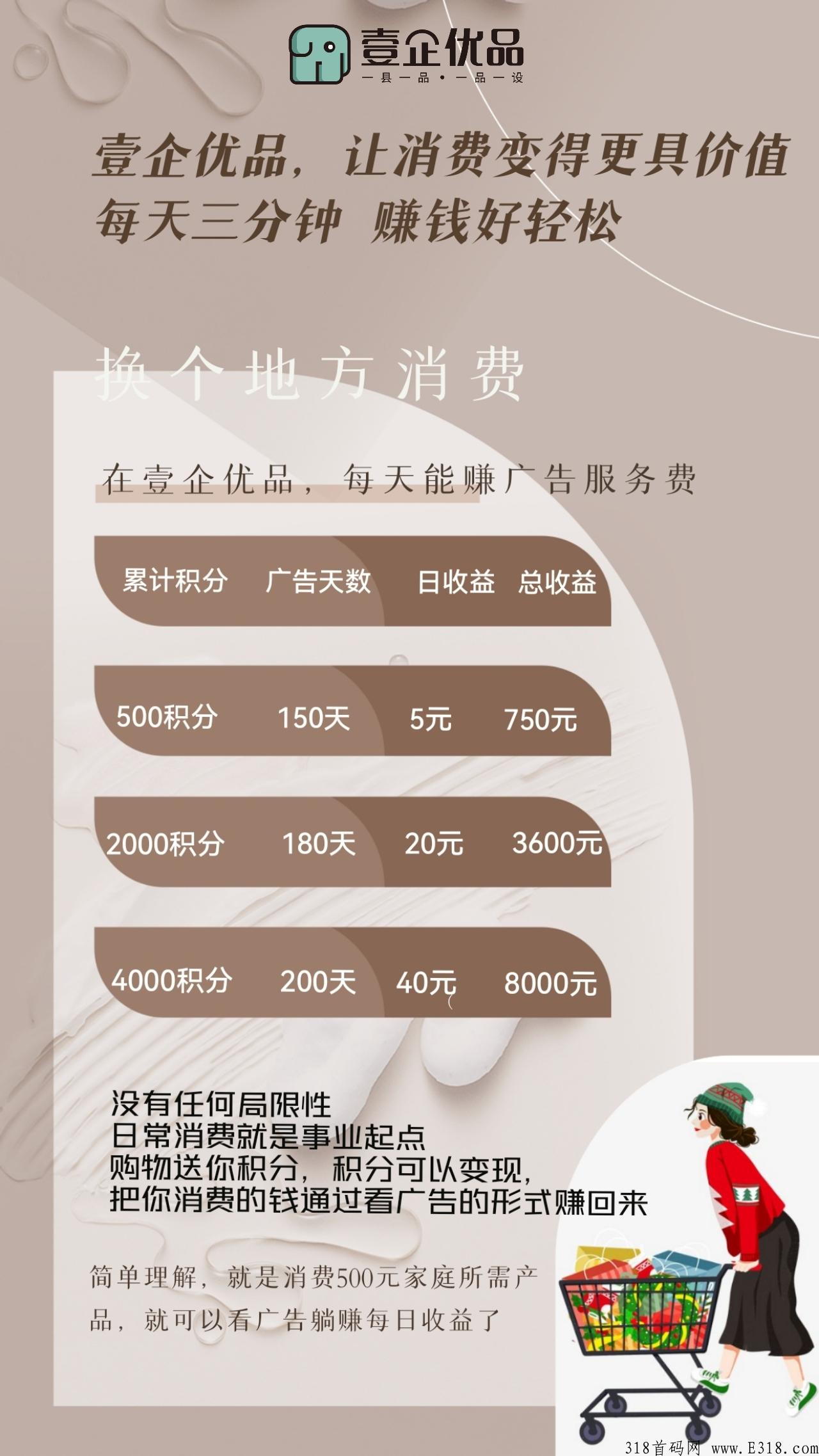 “壹企优品”市场部首码全网对接，扶持拉满
