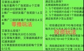 优艾生态，首码项目，可投资小鹅快充模式，每天2个广告送6个艾草，艾草可玩家交易