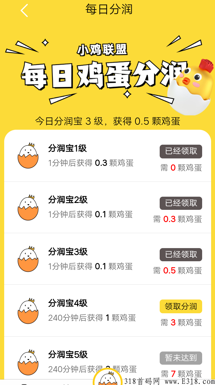 首码小鸡联盟，没玩的别错过了