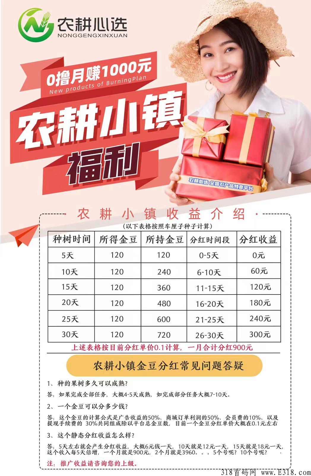农耕心选首码，种果树得奖励，高扶持
