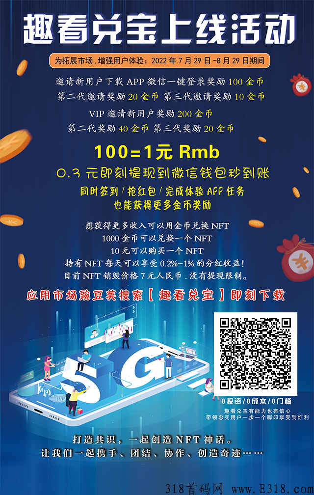 首发项目趣看兑宝，即将火爆上线，一起轻松赚米