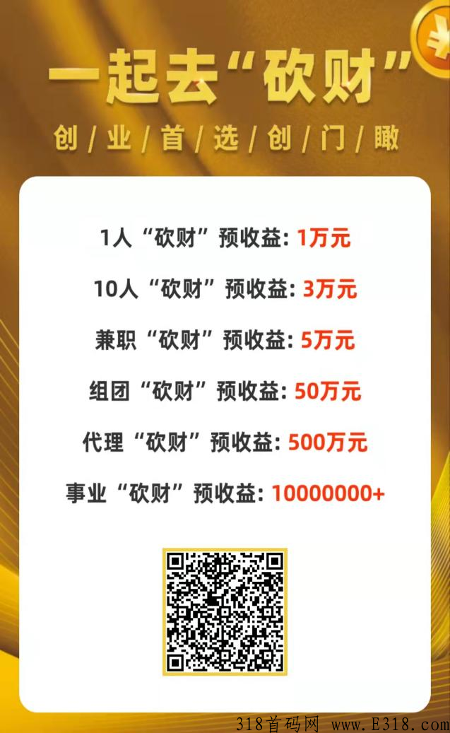 最新首码，砍财项目