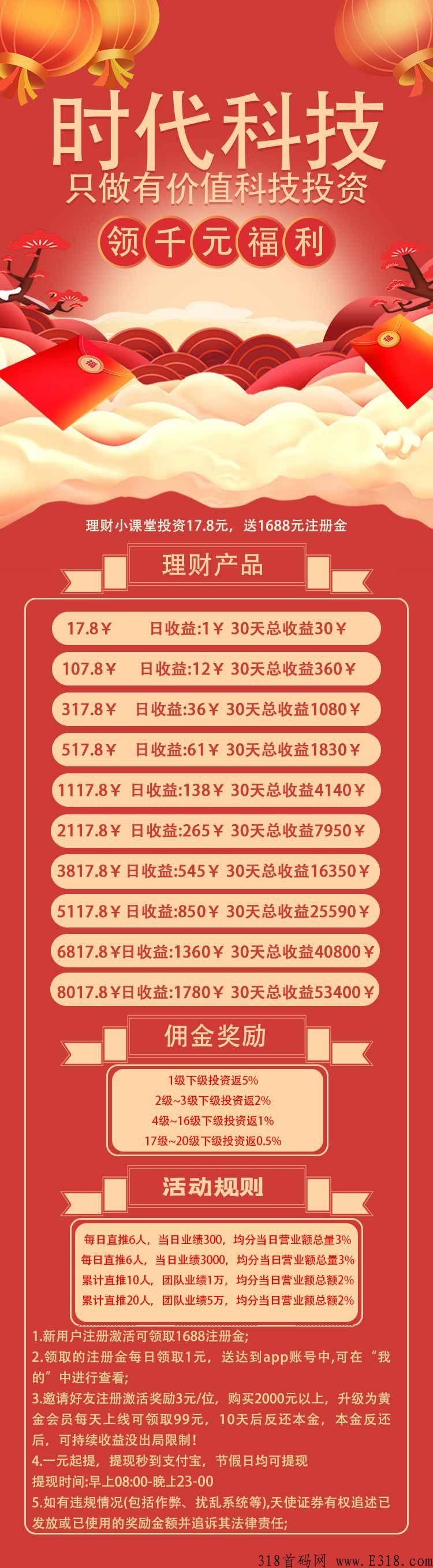 时代天使首码刚刚发布，长期项目，正规机构，拉一人实名可奖励，赶紧上车赚米