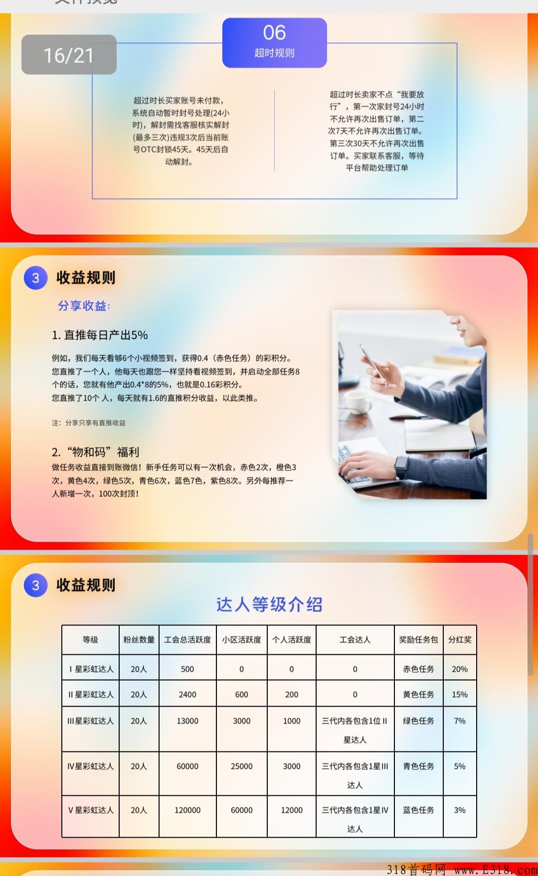 七彩人生神级项目，首码上线，卷轴模式