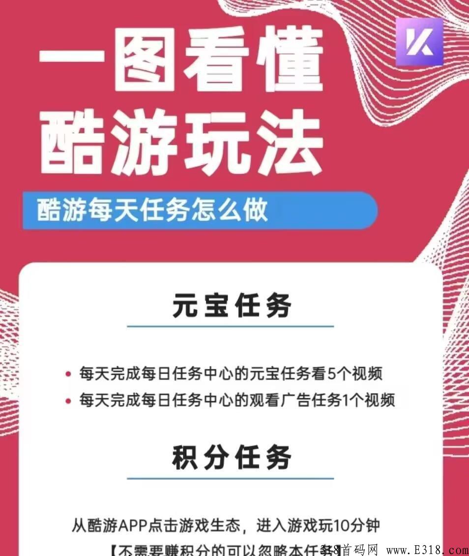 最新卷轴项目，刚出酷游一个20 ，新人注册送产12b任务包
