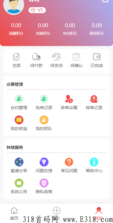 大禹电商众筹，泰山众筹系统，四出一模式
