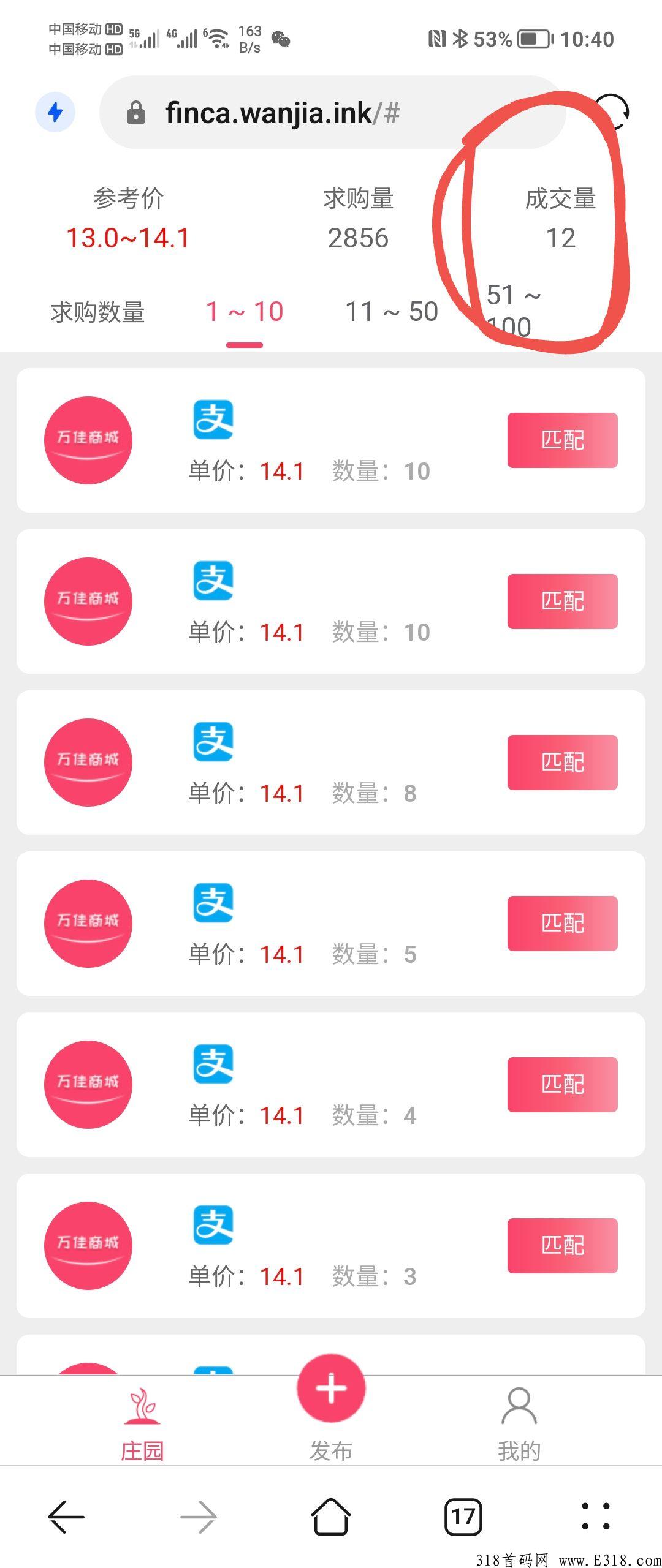 万佳商城，已开交易，价高