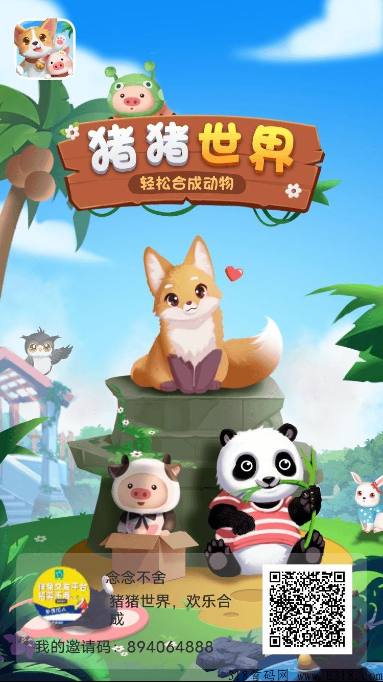 首码项目，猪猪世界，每天提现奖励