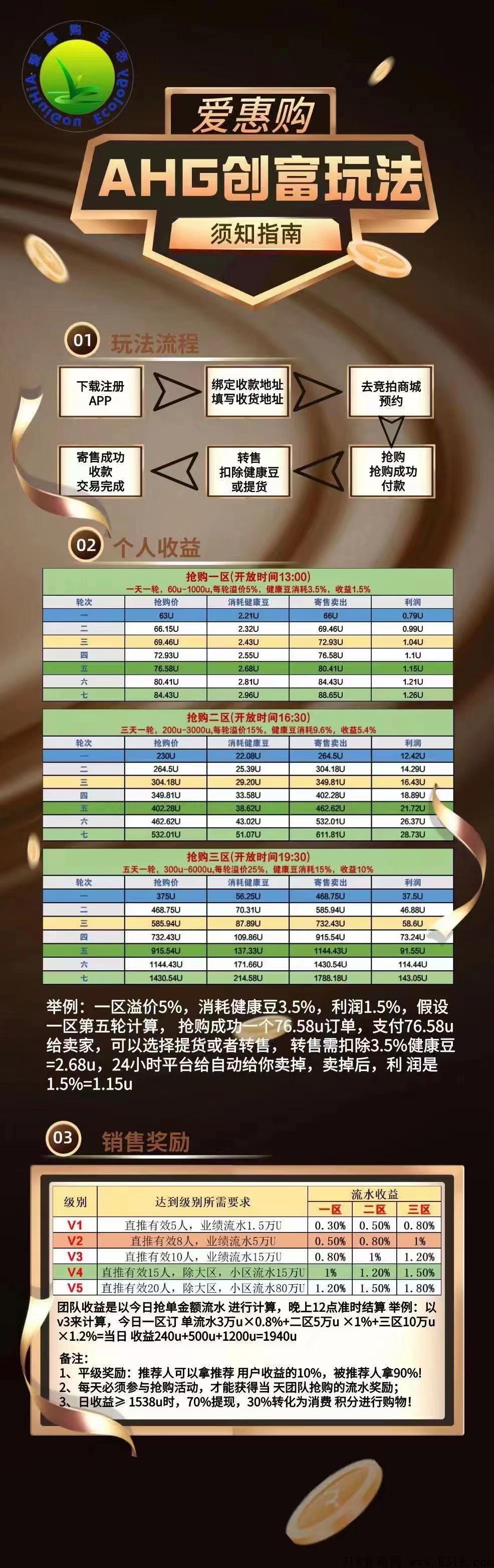 AHG爱惠购竞拍+消费增值，地推大项目