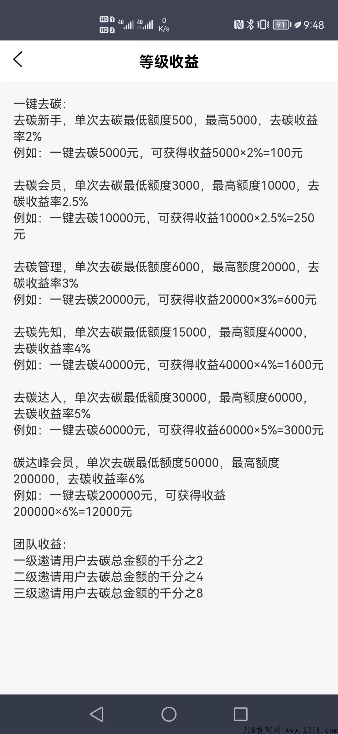 首码项目，绿能碳汇，本金和收益自动到账户余额，不锁本，不想做了，可以随时提现