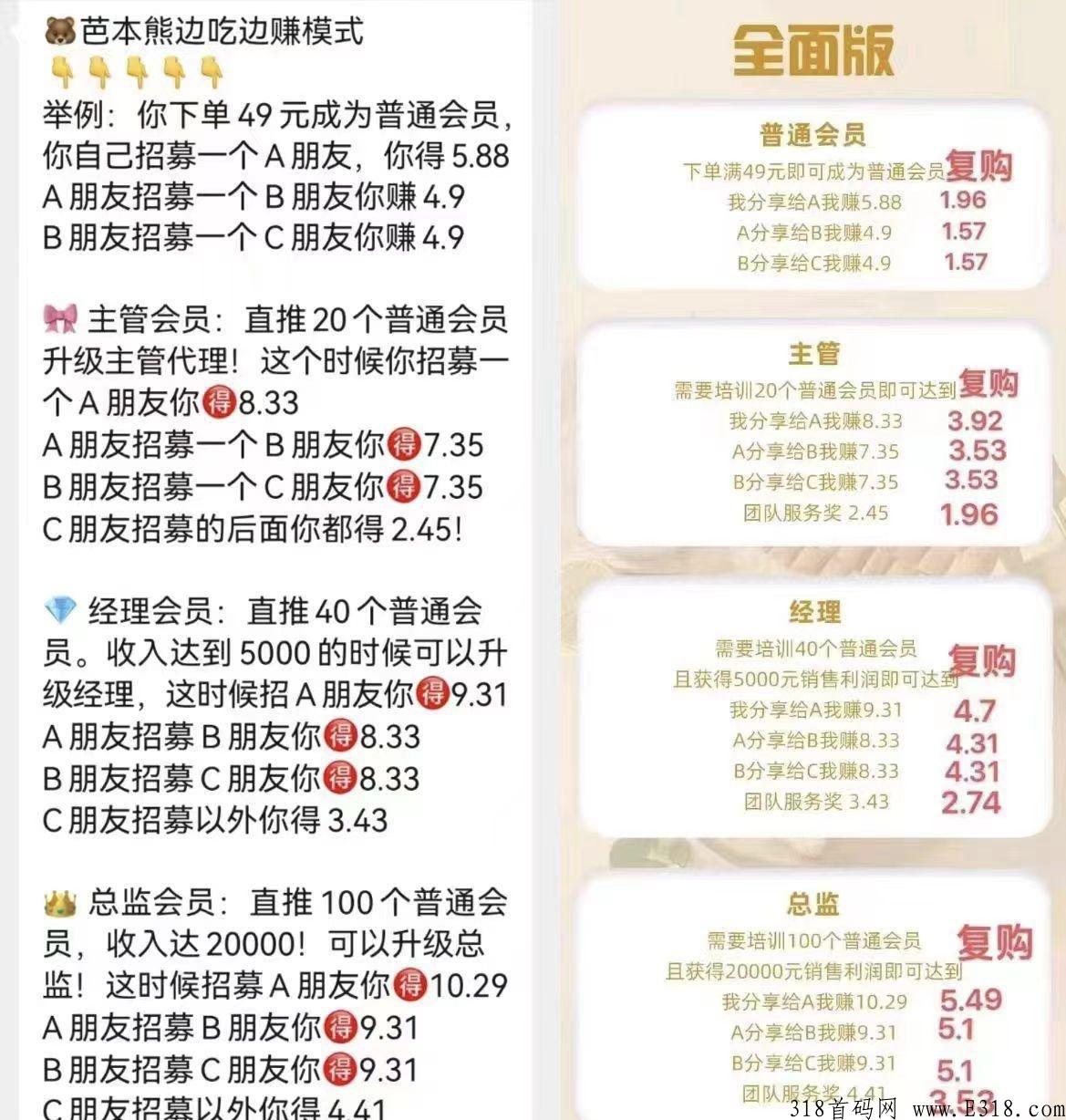 芭本熊品牌创业项目