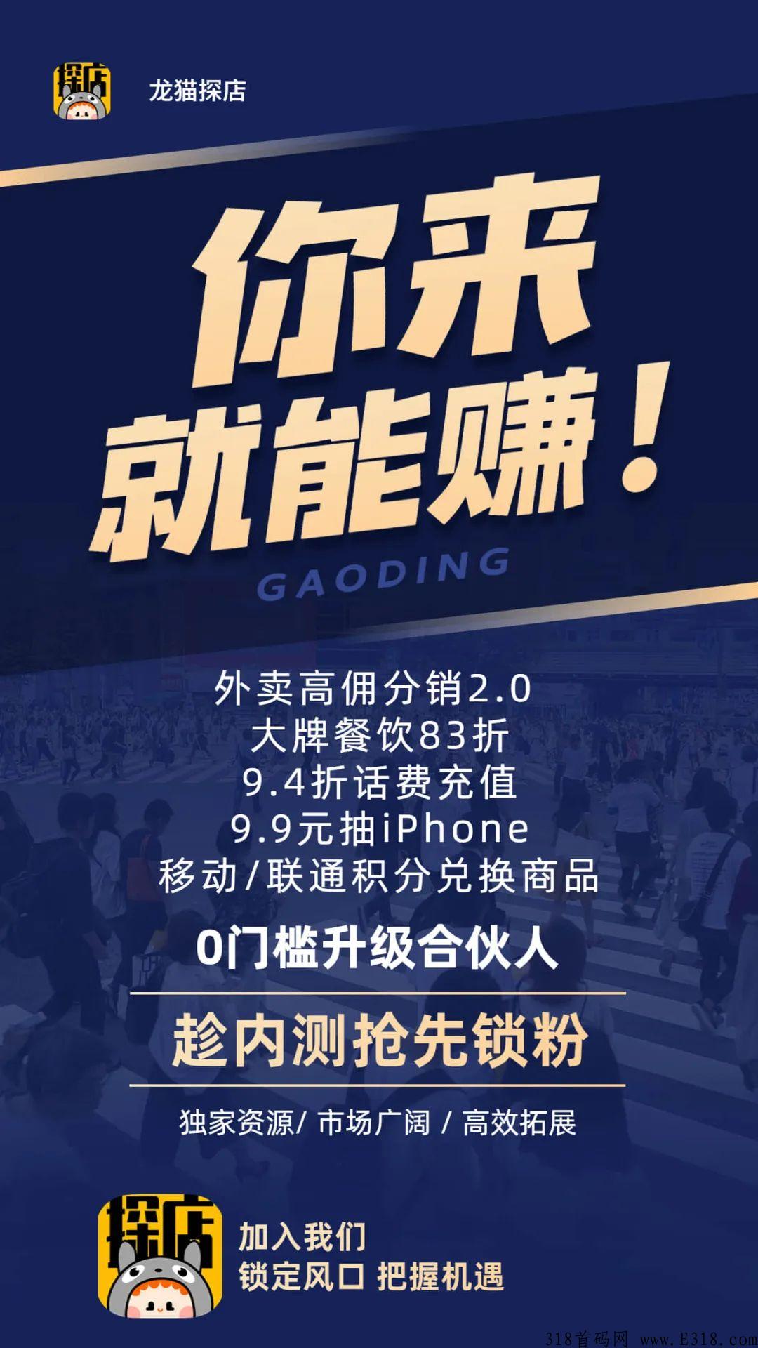 首码项目，龙猫探店低门槛入门