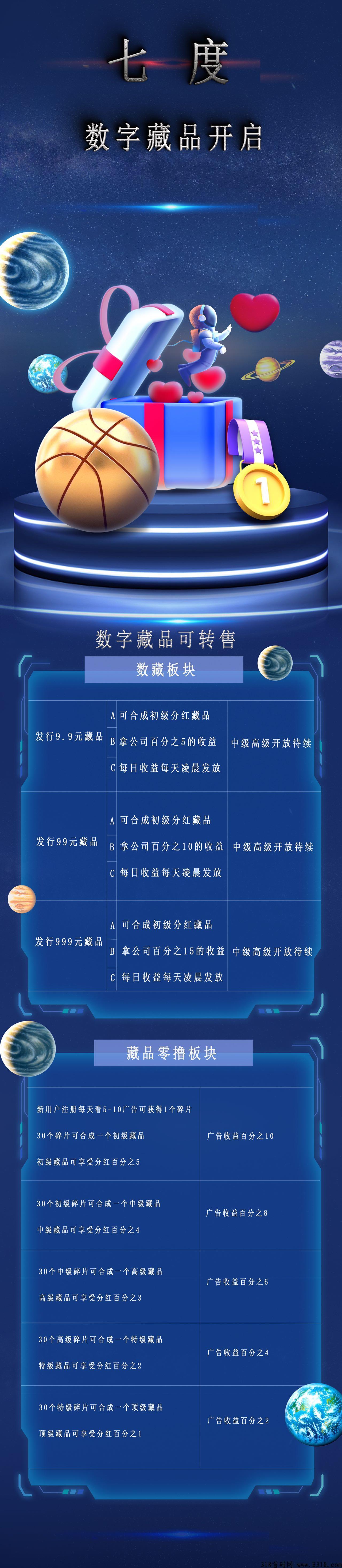 七度数藏，全网一条线公排，先注册先占位，全网都是你的团队。
