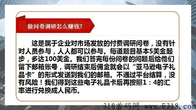亚马逊企业调查问卷