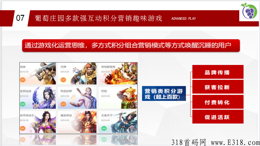 葡萄庄园，商城和卷轴搭配游戏创新玩法【永久摘葡萄没有下车，团队永不流失】盛大入驻首码项目