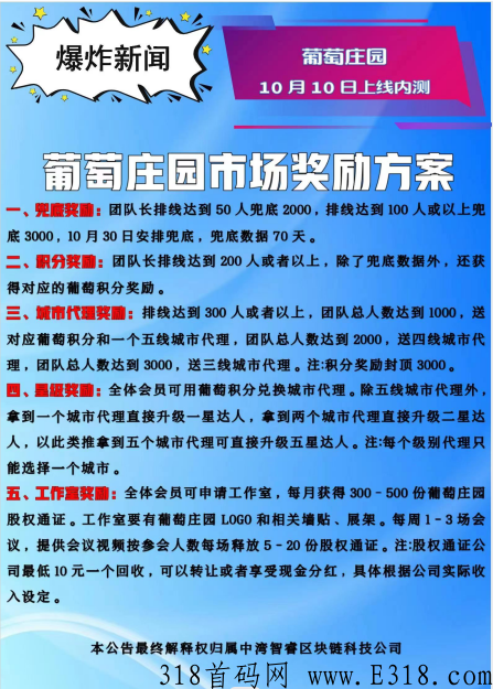 葡萄庄园，商城和卷轴搭配游戏创新玩法【永久摘葡萄没有下车，团队永不流失】盛大入驻首码项目