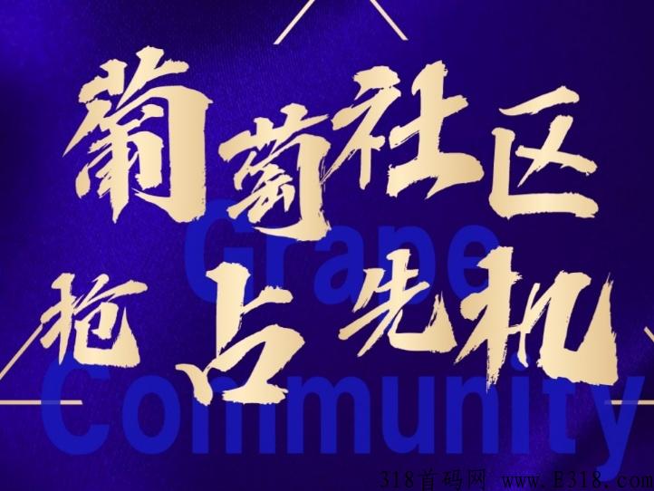 《葡萄》社区首码，嗨购模式一，新机遇，全网公测，抢占先机