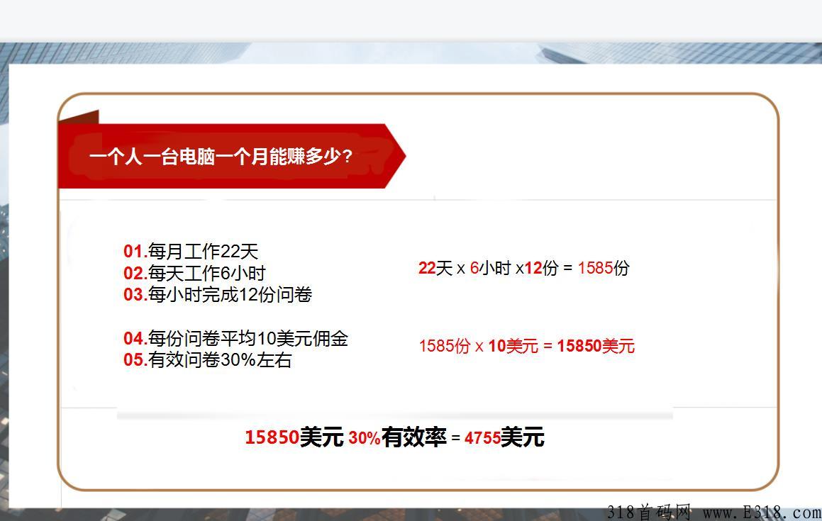 近今年新起的项目，亚马逊问卷调查