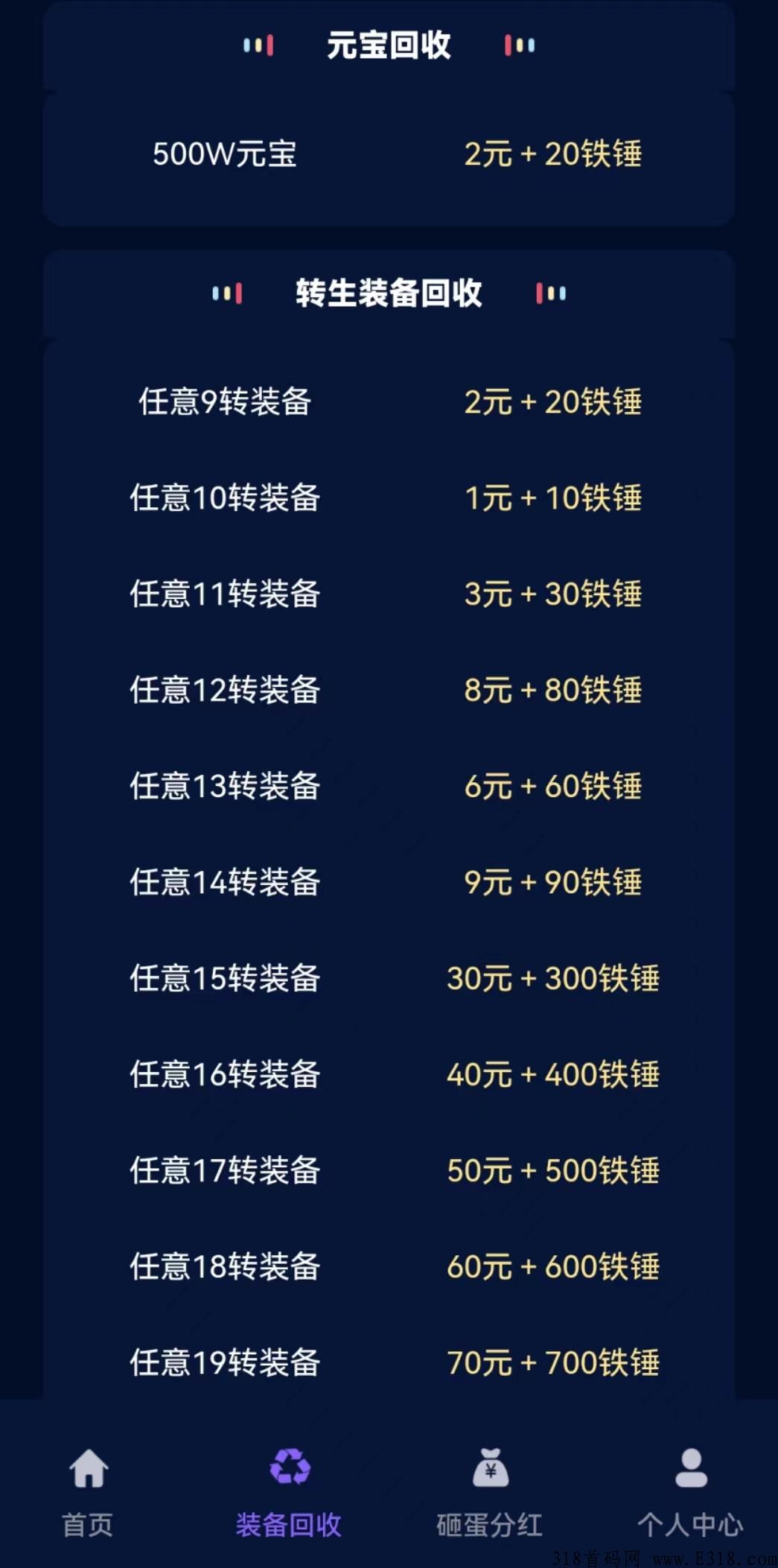 【全民砸蛋】首码，今日铁锤价格高