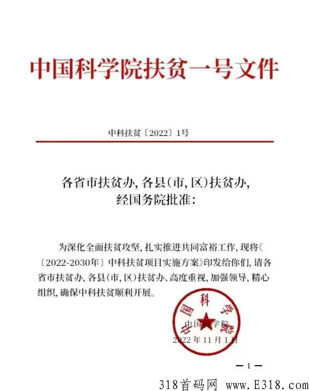 中科**，首码落地