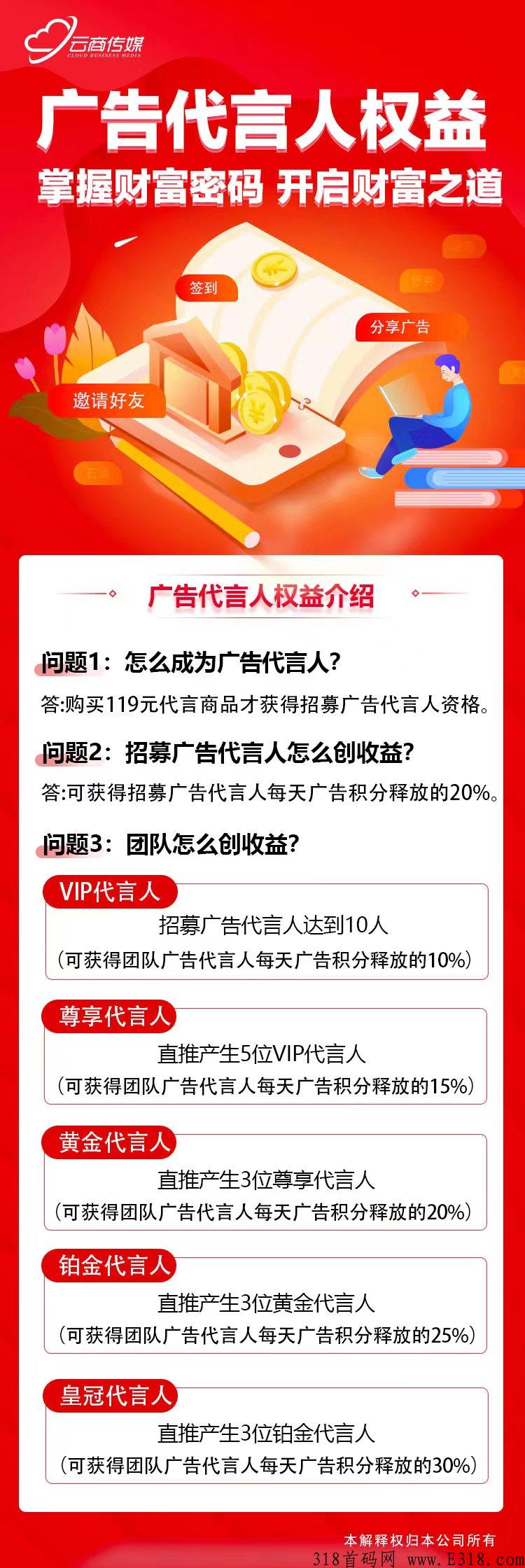 云商传媒首码，今日内测对接全网领导人，3年规划已上线